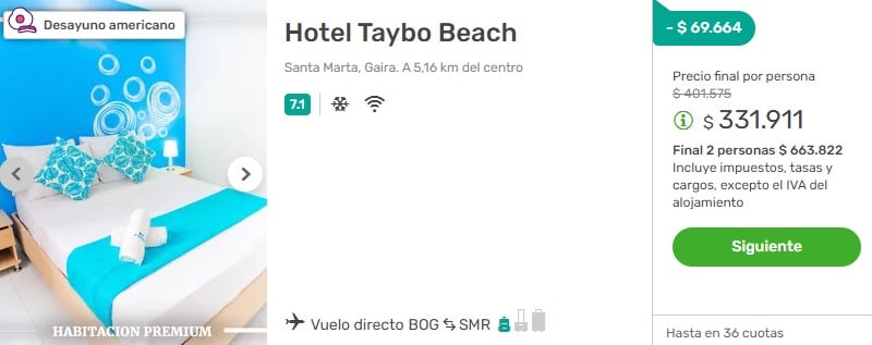 viajes falabella taybo beach santa marta
